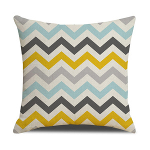 Fundas de cojín con diseño de líneas abstractas de Sweet Home, fundas de cojín azules, amarillas y negras con ondas, decoración para sofá, decoración del hogar - Product Image 3
