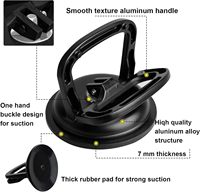 WEHER WH-VSC Ventouse en verre portable de qualité industrielle en alliage d'aluminium noir, ventouse simple, tire-bosse de voiture, réparation de véhicule