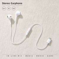 WISDOMUP EJ-41 Earphone Berkabel Tipe C Headset Stereo In-Ear dengan Mikrofon Remote Control Cerdas untuk Tablet Ponsel Pintar Android