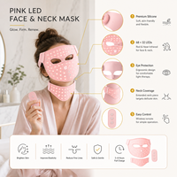 Masque LED de bien-être pour le visage et le cou SUNGLOR SGMSK4D, en silicone, fabrication OEM ODM, livraison directe d'usine