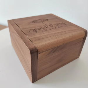 Customized Handmade Luxury Walnut Wood Rectangle Packaging and Recyclable Laser Engraved <b>Gift</b> Box - Product Image 4
