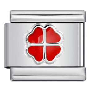 Trébol de aceite de goteo colorido DIY elástico para accesorios de pulsera patrón de estampado de acero inoxidable pulseras de encanto de moda - Product Image 3