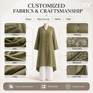 Gebet New Type Islamische Kleidung Türkischer Stil Schöne Kimono Abaya Muslim Long Cardigan Damen Daffah Bluse - Product Image 3