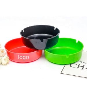 Cendrier rond personnalisé en plastique couleur unie pour hôtel, bar, bureau – Cendrier promotionnel, cadeaux publicitaires - Product Image 4