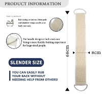 Sangle de bain exfoliante en coton naturel double face pour le dos, ceinture de douche écologique pour le gommage corporel