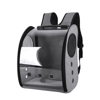 Sac à dos de transport transparent personnalisé pour oiseaux et perroquets avec perchoir intégré, respirant et poreux, type cage pour animaux de compagnie