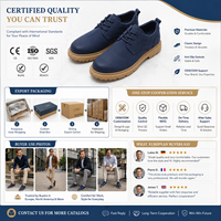 Chaussures décontractées pour hommes en cuir brun robuste, style Oxford à lacets, avec semelle plateforme épaisse et détails de couture à motif ondulé