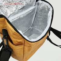 Sac isotherme de grande capacité Colefa, sacs de pique-nique isolés de qualité supérieure, pliables, refroidissement rapide, sac à déjeuner brun pour le travail et l'école