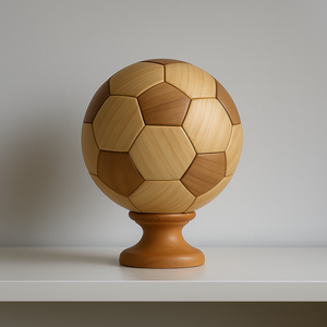 Bambu Futbol Topu Şeklinde Evcil Hayvan Kremasyon Urnesi, Köpekler ve Kediler için El Yapımı Anıt Urnesi, Büyük Kapasiteli Evde Sergileme - Product Image 6