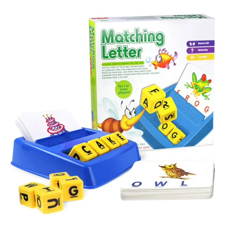 Hot Selling Play Leuke Educatieve Puzzel Bordspeelgoed Spel Voor Kinderen Kinderen Indoor Familie Interactieve Matching Letter Game