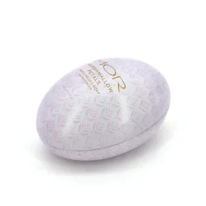 Hộp thiếc hình trứng có nắp đậy cho kẹo và bao bì quà tặng cho nghề thủ công và sử dụng bao bì