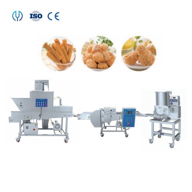 Automatic 200 Hamburger Making Breading Machine Flatten Machine Meat Patty Forming Production Line for Meat Processing Plants