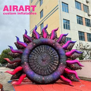 6m-8m 대형 무대 장식 풍선 태양 벽, 음악 축제 장식 풍선 벽 배경 풍선 판매 - Product Image 2