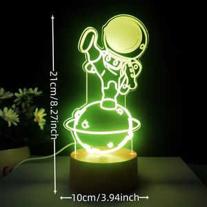 Tùy chỉnh 3D LED ánh sáng ban đêm đá Phi Hành Gia bảy thay đổi màu sắc với điều khiển cảm ứng cho thanh thiếu niên - Product Image 5