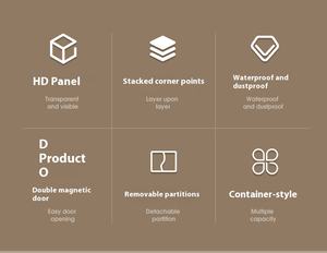 Nouvelles boîtes <span class=keywords><strong>de</strong></span> présentation <span class=keywords><strong>de</strong></span> stockage en acrylique transparentes personnalisées présentoir en plastique transparent avec couvercle magnétique - Product Image 5