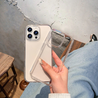 Vente en gros – Coque transparente pour iPhone 11 12 13 14 15 16 17 18 avec protection d'appareil photo en plastique rigide transparent pour iPhone 2026 en vrac