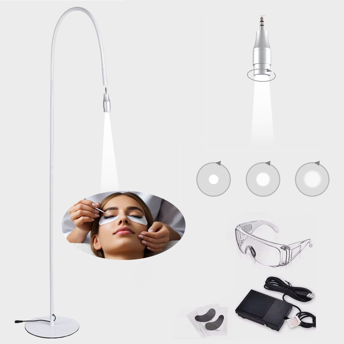 white light led lamp for lash extensions