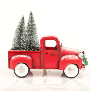 Handmade Vintage Red Truck Với Cây Giáng Sinh Mô Hình Kim Loại Đồ Chơi <span class=keywords><strong>Xmas</strong></span> Kim Loại Thủ Công Mỹ Nghệ-Nhà Máy Bán Buôn - Product Image 3