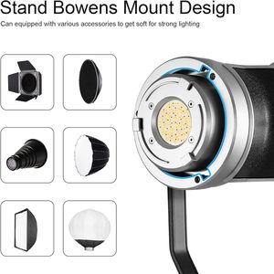 Luz de Video RGB <span class=keywords><strong>GVM</strong></span> de 200W, Iluminación de Fotografía Bicolor COB con Montura Bowens y Control DMX, Luz de Estudio para Youtube para Filmación - Product Image 5