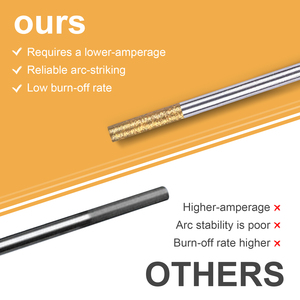 TRUSOXIN 10 piezas 2.0x175mm Sistema Panchromático Electrodo de Tungsteno Aguja de Tungsteno para Soldadura TIG 130-220A - Product Image 2