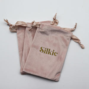 Kaliteli Yumuşak OEM Özelleştirilmiş Boyut Logolu Kozmetik Makyaj Ambalajı Hediye Kadife Mücevher Kesesi Polyester Toz Kahve İpli Çanta - Product Image 2