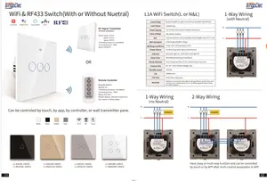 Bingo elec EU 1/2/Gang Tuya Smart Switch Licht Alexa Sprach steuerung Touch Glaswand Drahtloser WiFi-Elektro schalter