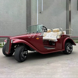 รถยนต์ชมวิวคลาสสิคไฟฟ้าสีแดงขนาดเล็ก 4 ที่นั่ง รุ่นวินเทจ ราคาดีที่สุด - Product Image 3