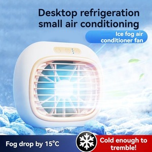 Nuevo Ventilador de Aire Acondicionado Portátil para el Hogar, Recargable por USB, con Función de Rociado, Humidificación y Luz, para Escritorio - Product Image 2