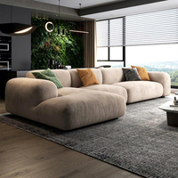 Shezi nordique luxe en forme de L salon canapé Simple hôtel Villa velours modulaire sectionnel canapé canapé ensemble