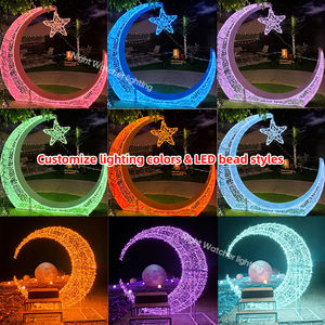 Décoration de l'Aïd 2026 pour l'extérieur, la maison, le centre commercial, les fêtes, les parcs, les mariages, <span class=keywords><strong>calendrier</strong></span> de l'Avent du Ramadan, produits cadeaux pour enfants, lumières LED 3D motif lune - Product Image 2