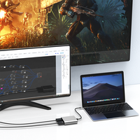 Hub USB C 4 en 1 Dual HD, PD100W, USB A 3.0, Transferencia de Datos de 5 Gbps, Salida de Video, Mini Base de Conexión Tipo C
