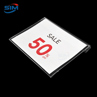 Porte-étiquettes de présentation SIM JC-3 à clipser en PVC transparent, certifiés CE, sans outil, sécurisés, format A6/A7/A8, pour usage commercial