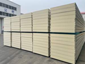 Panneaux sandwich en polyuréthane à isolation thermique, panneau mural pour maison préfabriquée - Product Image 6