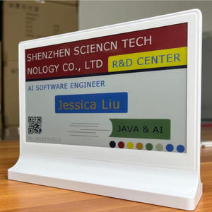 Support d'affichage numérique intelligent double face NFC EPD E-Ink pour carte de nom de table, idéal pour la réservation de bureaux et de salles de conférence (ESL) - Product Image 1