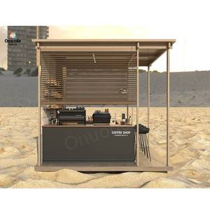 Mostrador de Bar/Cafetería Elegante y Funcional con Luz LED, Mostradores para Cafetería, Quiosco para Exteriores Disponible para la Venta - Product Image 4
