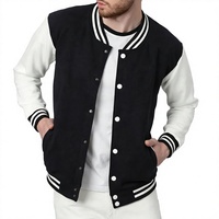 Vestes bomber et vestes varsity en cuir personnalisées, brodées avec logo sur mesure, vente en gros OEM