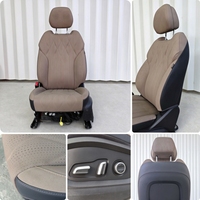 Siège de voiture électrique en cuir perforé, 8 directions, électrique, pour conducteur et passager, avec appuie-tête, pour VW ID Golf BMW Série 5