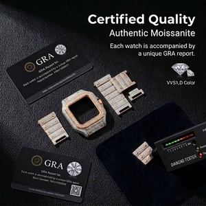 Montres automatiques Hip Hop Iced Out VVS1 Moissanite de haute qualité, très demandées, testées au diamant, boîtier de <span class=keywords><strong>montre</strong></span> en diamant - Product Image 6