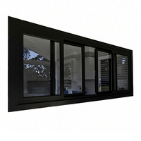 Fenêtre coulissante de cuisine en alliage d'aluminium traditionnel de haute qualité, solution manuelle coupe-vent complète pour villa, appartement, hôtel
