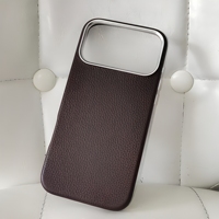Vente en gros de coques en cuir Togo entièrement enveloppées de haute qualité pour iPhone 18 Pro Max, étui de téléphone en cuir pour mobile