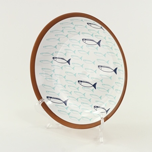 Nouveau design <span class=keywords><strong>en</strong></span> céramique grès cérame rond bon marché assiettes - Product Image 2