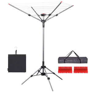 Séchoir à linge pliable en <span class=keywords><strong>aluminium</strong></span> pour <span class=keywords><strong>extérieur</strong></span>, 4 bras, 60 m - Product Image 1