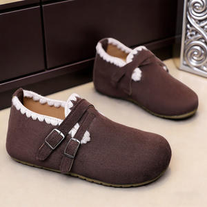 2026 New Women's Autumn Winter Spring Comfort Suede Platform Clogs Slip-on <b>Height</b> <b>Increasing</b> <b>Shoes</b> - Product Image 1
