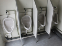Conteneur sanitaire WC de 8 pieds, toilettes à double cabine et conteneurs de douche