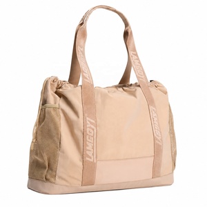Sac fourre-tout imperméable personnalisé LAMGOYI pour femmes, sac de sport en toile, sac à bandoulière, sac de shopping avec poche zippée, multi-poches, voyage, plage - Product Image 2