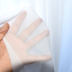 Qualité supérieure 300cm de large doux translucide Voile mousseline de soie pure fenêtre décoration Textile de maison mousseline de soie rideau tissu - Product Image 3