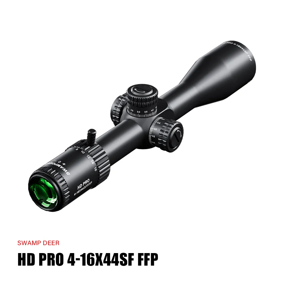 منظار صيد SWAMPDEER Optics HD PRO 4-16X44 SF FFP لمسافات طويلة FFP مقاس 30 مم مقاس رؤية قوي للتدريب الرياضي في الهواء الطلق