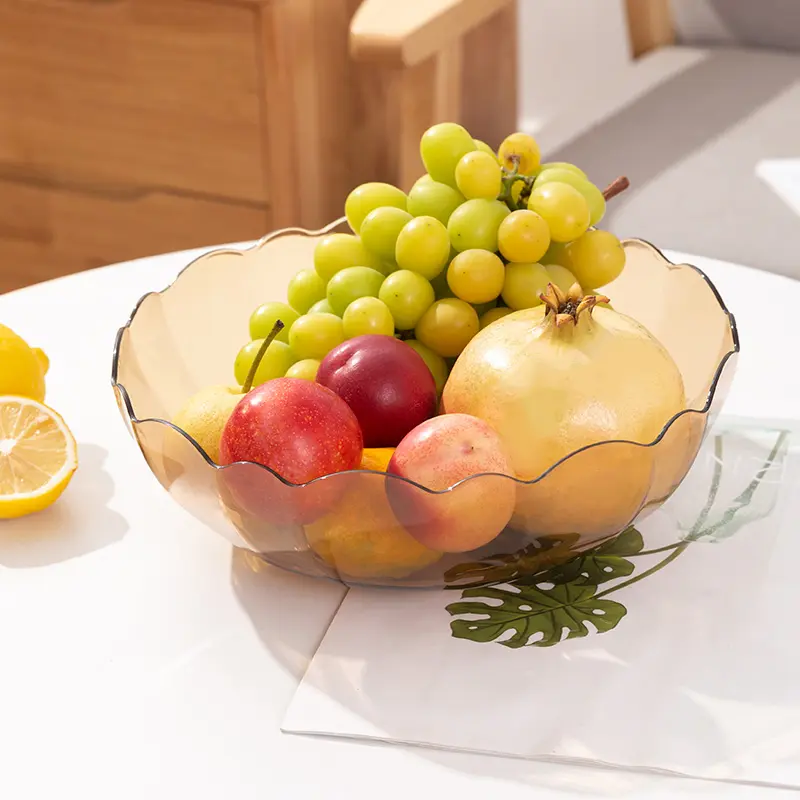 Ruit-plato para mesa de centro de casa y sala de estar, plato de fruta seca para dulces, aperitivos y semillas de melón, tuerca transparente para oreja 2023