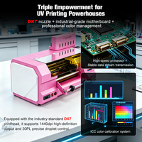 Printer UV DTF 3D A3 untuk Pencetakan Kaos dan Tabung, Head Print DX7, Semi-Otomatis, Daya Cuci Tinggi, Roll-to-Roll Non-Detachable
