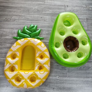 Soporte para vasos con forma de piña, flotador inflable de aguacate para piscina, mesa bar enfriadora de cerveza para fiestas de verano en la playa - Product Image 2